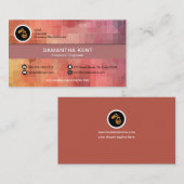 Kreativer bunter Polygon-Molekül-Chemiker Visitenkarte (Vorne/Hinten)