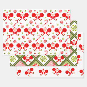 Kreativer Cheerleader-Feiertag Geschenkpapier Set