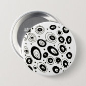 Kreativer Designerknopf: Schwarzweiss Button (Vorne & Hinten)