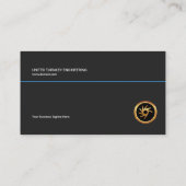 Kreativer eleganter einfacher Retro blauer Visitenkarte (Rückseite)