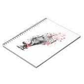 Kreativer Engel mit langen Flügeln, handgezeichnet Notizblock (Linke Seite)