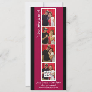 Kreativer Fotoautomaten Save-the-Date (Rot & Schwa Save The Date