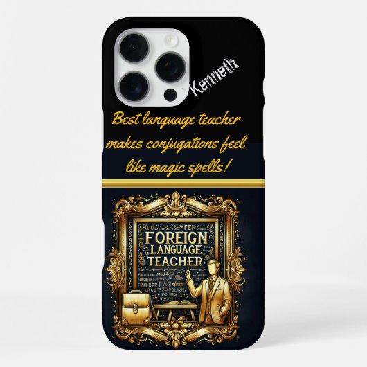 Kreativer Fremdsprachenlehrer iPhone Hülle (Rückseite)