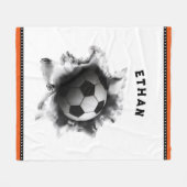 Kreativer Fußball Fleecedecke (Vorderseite (Horizontal))