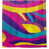 Kreativer geometrischer, farbenfroher Hintergrund  Duschvorhang (Vorderseite)