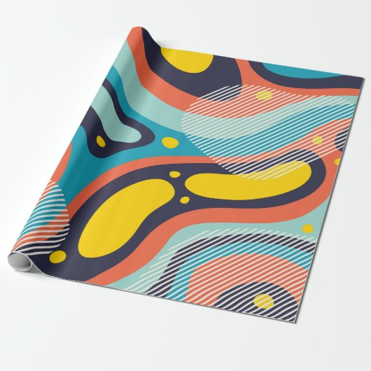 Kreativer geometrischer farbiger Hintergrund mit P Geschenkpapier (Ungerollt)