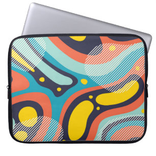 Kreativer geometrischer farbiger Hintergrund mit P Laptopschutzhülle