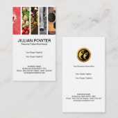 Kreativer gesunder Lebensstil-Bild-Spalten-Trainer Visitenkarte (Vorne/Hinten)