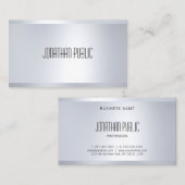 Kreativer Glamour Silver Look Elegant Modernes, Sc Visitenkarte (Vorne/Hinten)