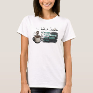 Kreativer Gold COFFEE SPIEL MIT HUND Trend-T-Shirt T-Shirt