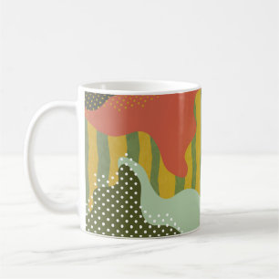 Kreativer Hintergrund abstrakter geometrischer Wav Kaffeetasse