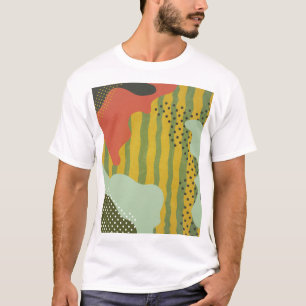 Kreativer Hintergrund abstrakter geometrischer Wav T-Shirt
