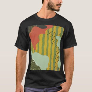 Kreativer Hintergrund abstrakter geometrischer Wav T-Shirt