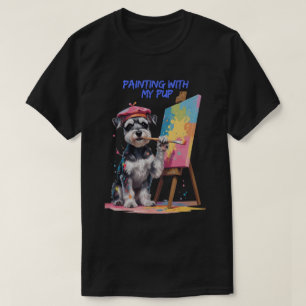 Kreativer Hund – Der künstlerische Zwergschnauzer T-Shirt