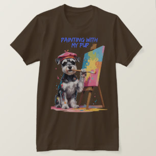 Kreativer Hund – Der künstlerische Zwergschnauzer T-Shirt