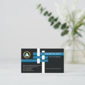 Kreativer ineinander greifenc$ich-strahl verbindet visitenkarte (Stehend Vorderseite)