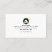 Kreativer ineinander greifenc$ich-strahl verbindet visitenkarte (Rückseite)