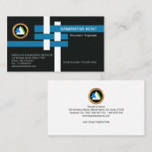 Kreativer ineinander greifenc$ich-strahl verbindet visitenkarte (Vorne/Hinten)