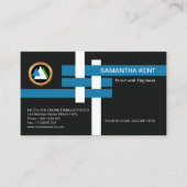 Kreativer ineinander greifenc$ich-strahl verbindet visitenkarte (Vorderseite)