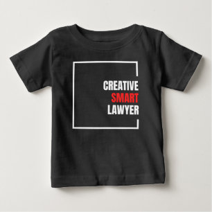 kreativer intelligenter Anwalt, weiß und rot Baby T-shirt
