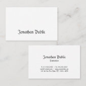 Kreativer klassischer Nostalgischer Look Beruflich Visitenkarte (Vorne/Hinten)