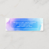 Kreativer Koch | Küche Utensiva Aquarell Mini Visitenkarte (Rückseite)