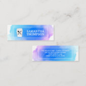 Kreativer Koch | Küchengeräte Wasserfarbe Mini Visitenkarte (Vorne/Hinten)