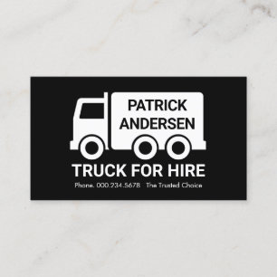 Kreativer LKW-Frachttransport Transport Visitenkarte