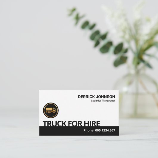Kreativer LKW für Miet Signage Transport Visitenkarte (Stehend Vorderseite)