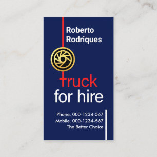 Kreativer LKW für Mietsignaturen Visitenkarte