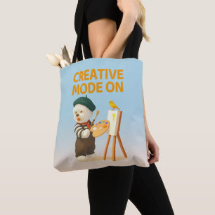 Kreativer Modus Ein: Maler Bichon-Hund Künstler Ku Tasche
