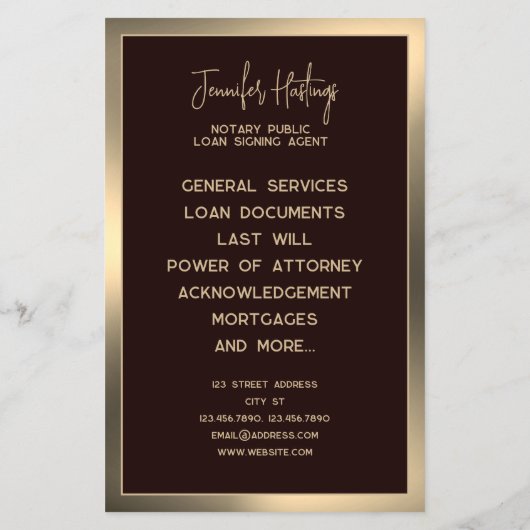 Kreativer Notar öffentlicher Flyer (Hinten)