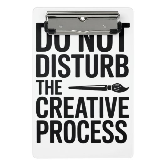 Kreativer Prozess Typografie Design Mini Klemmbrett (Vorderseite)