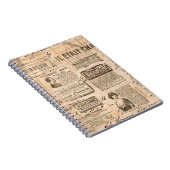 Kreativer Vintager Hintergrund. Papierstruktur. Notizblock (Rechte Seite)