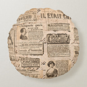 Kreativer Vintager Hintergrund. Papierstruktur. Rundes Kissen