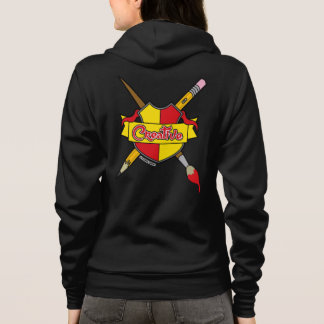 Kreativer Wappen-Schraubball-Grafik-Reißverschluss Hoodie