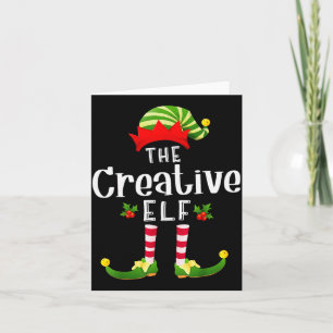 Kreativer Weihnachtself passendes Schlafanzug X-ma Karte