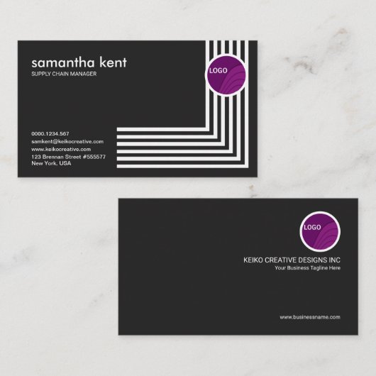 Kreativer weißer Winkel-Versorgungskette-Manager Visitenkarte (Vorne/Hinten)