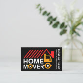 Kreativer Zuhause-Mover-LKW auf dem Dach Visitenkarte (Stehend Vorderseite)