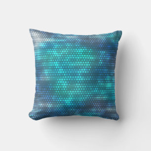 Kreatives, abstrakt-blaues Hintergrunddesign. Kissen