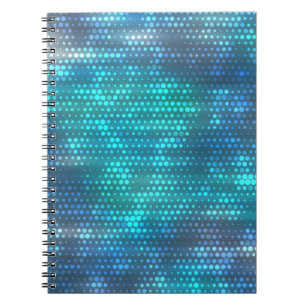 Kreatives, abstrakt-blaues Hintergrunddesign. Notizblock