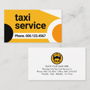 Kreatives abstraktes gelbes Taxi-Auto Visitenkarte