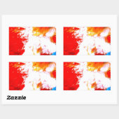 Kreatives Abstraktes Kunstwerk Rechteckiger Aufkleber (Blatt)