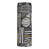 Kreatives abstraktes nahtloses Muster: künstlerisc Thermosbecher (Rückseite)