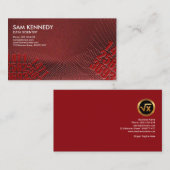 Kreatives auffallendes rotes Netz zeichnet Visitenkarte (Vorne/Hinten)