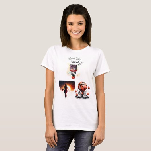 Kreatives Basketballdesign - Player, Shoe T-Shirt (Vorne ganz)