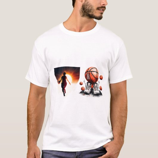 Kreatives Basketballdesign - Player, Shoe T-Shirt (Vorderseite)