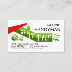 Kreatives Bauen Heim Landschaft Handwerker Werkzeu Visitenkarte