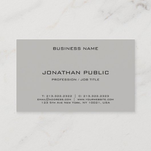 Kreatives Berufliches Design Modernes Design Visitenkarte (Rückseite)