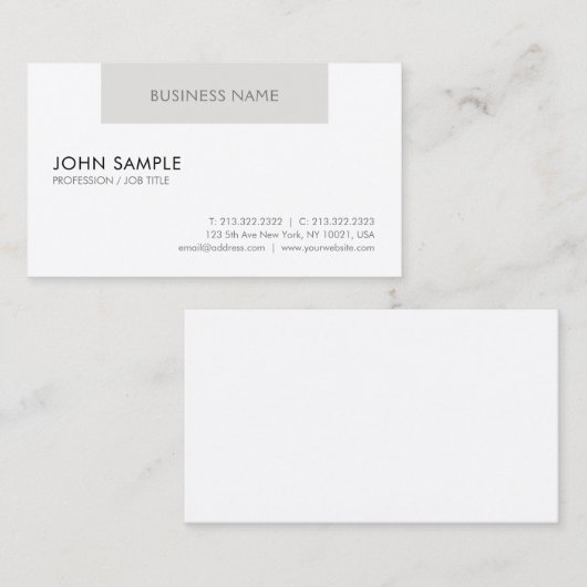 Kreatives Berufliches modernes Design Sauber Schli Visitenkarte (Vorne/Hinten)